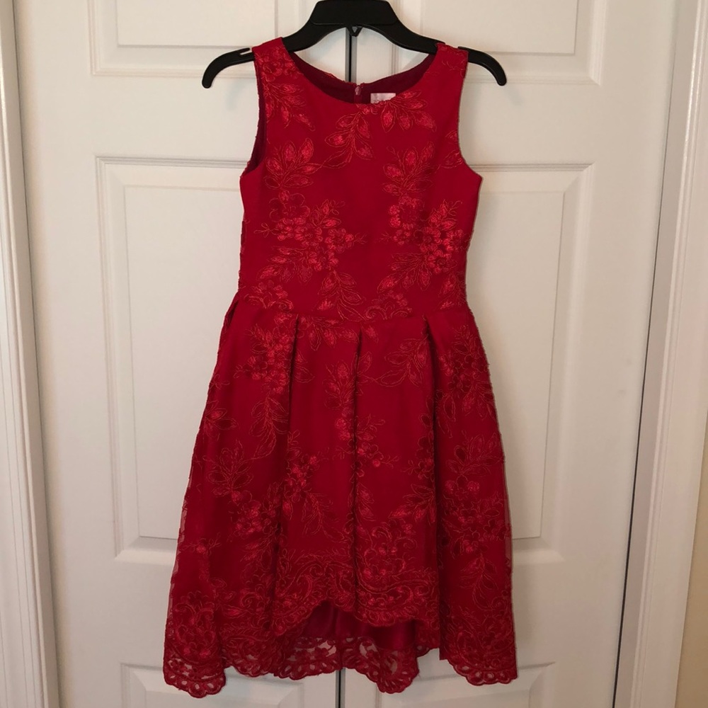NWOT ZOE LTD Red ❤️ Lace Dress SZ 10